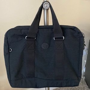 Kipling black nylon weekender bag